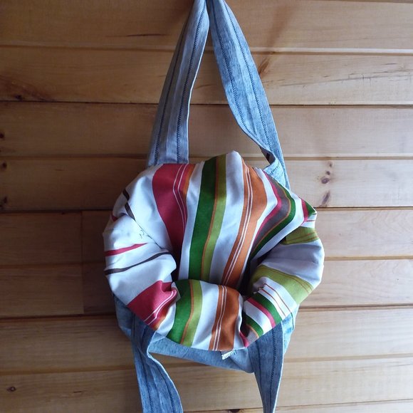 Beautiful One Of A Kind Handmade Jean Bag - Picture 3 of 6